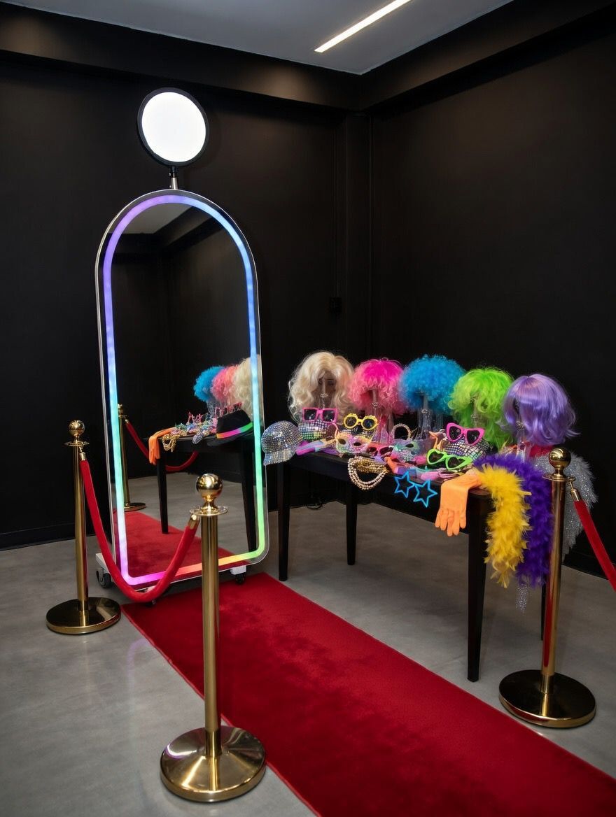 Photobooth miroir mariage domaine viticole Valais